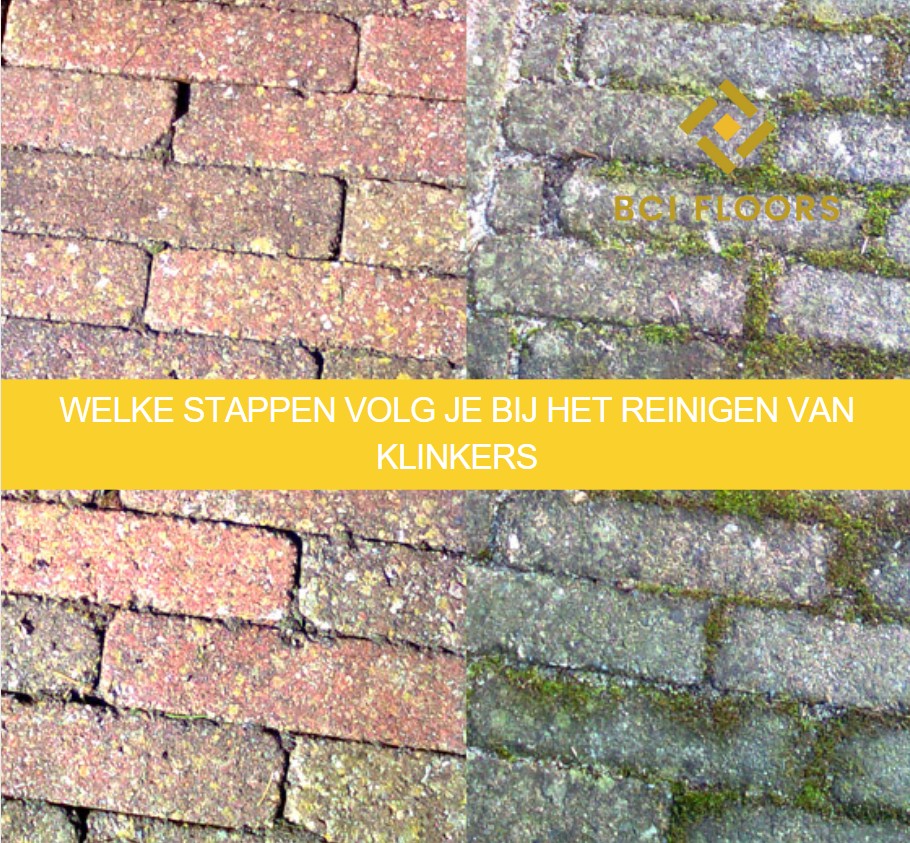 Welke stappen volg je bij het reinigen van klinkers